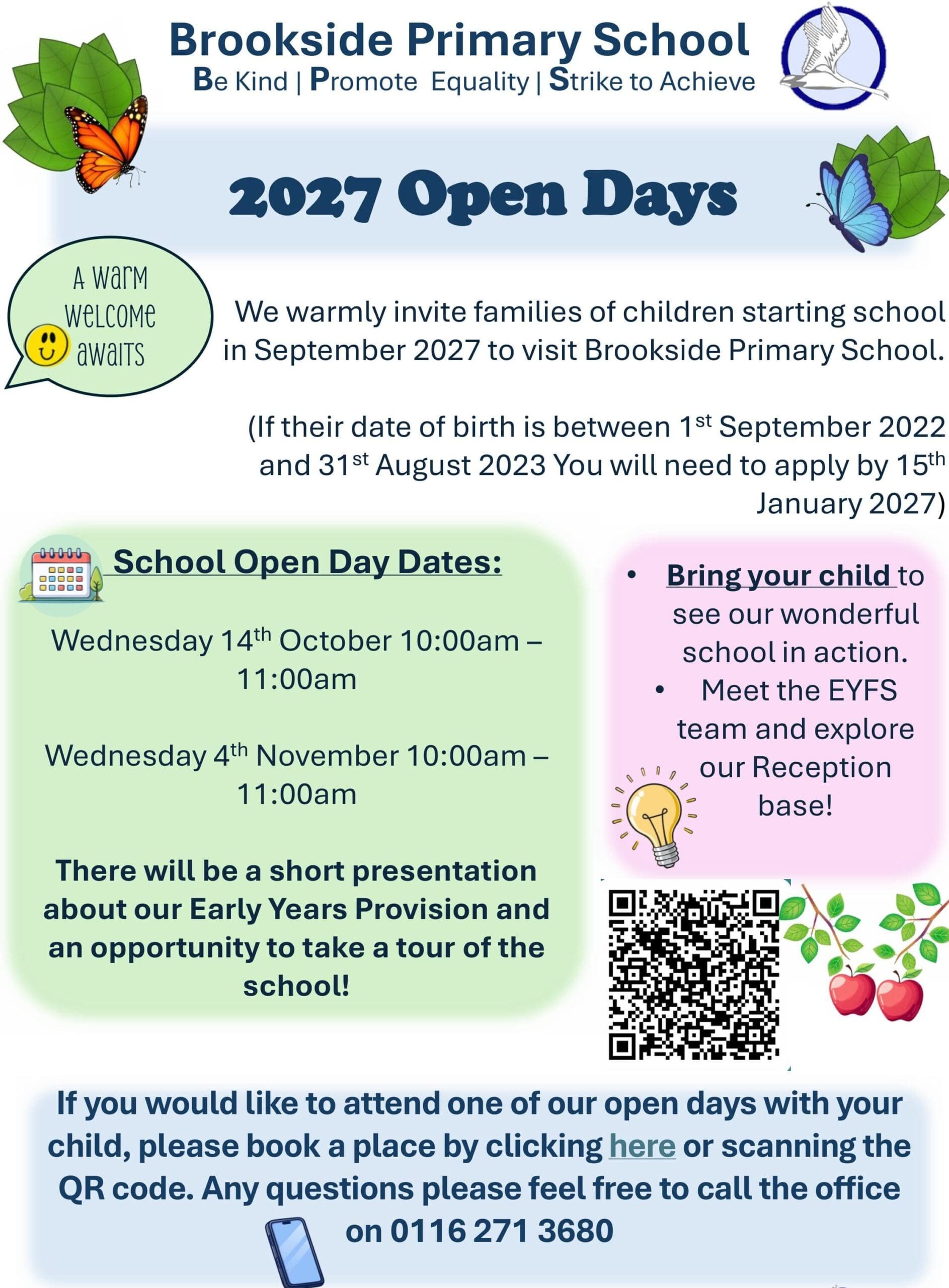 EYFS OPEN DAYS 2026 / 2027