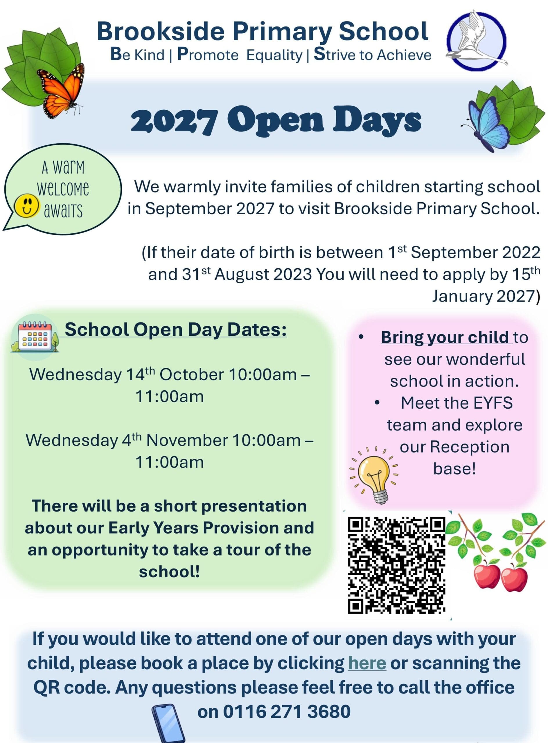 EYFS OPEN DAYS 2026 / 2027